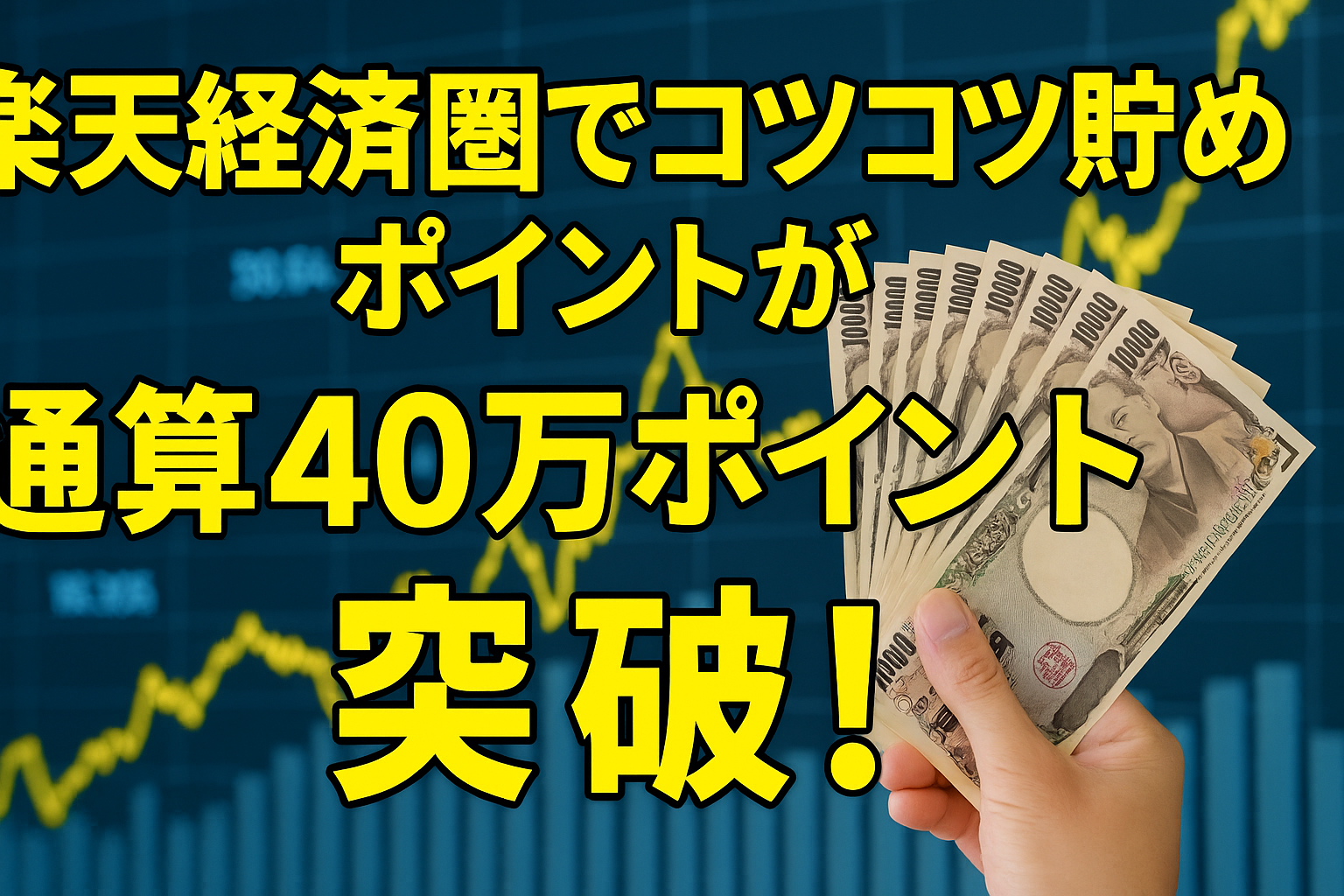 楽天経済圏でコツコツ貯めたポイントが通算40万ポイント突破！