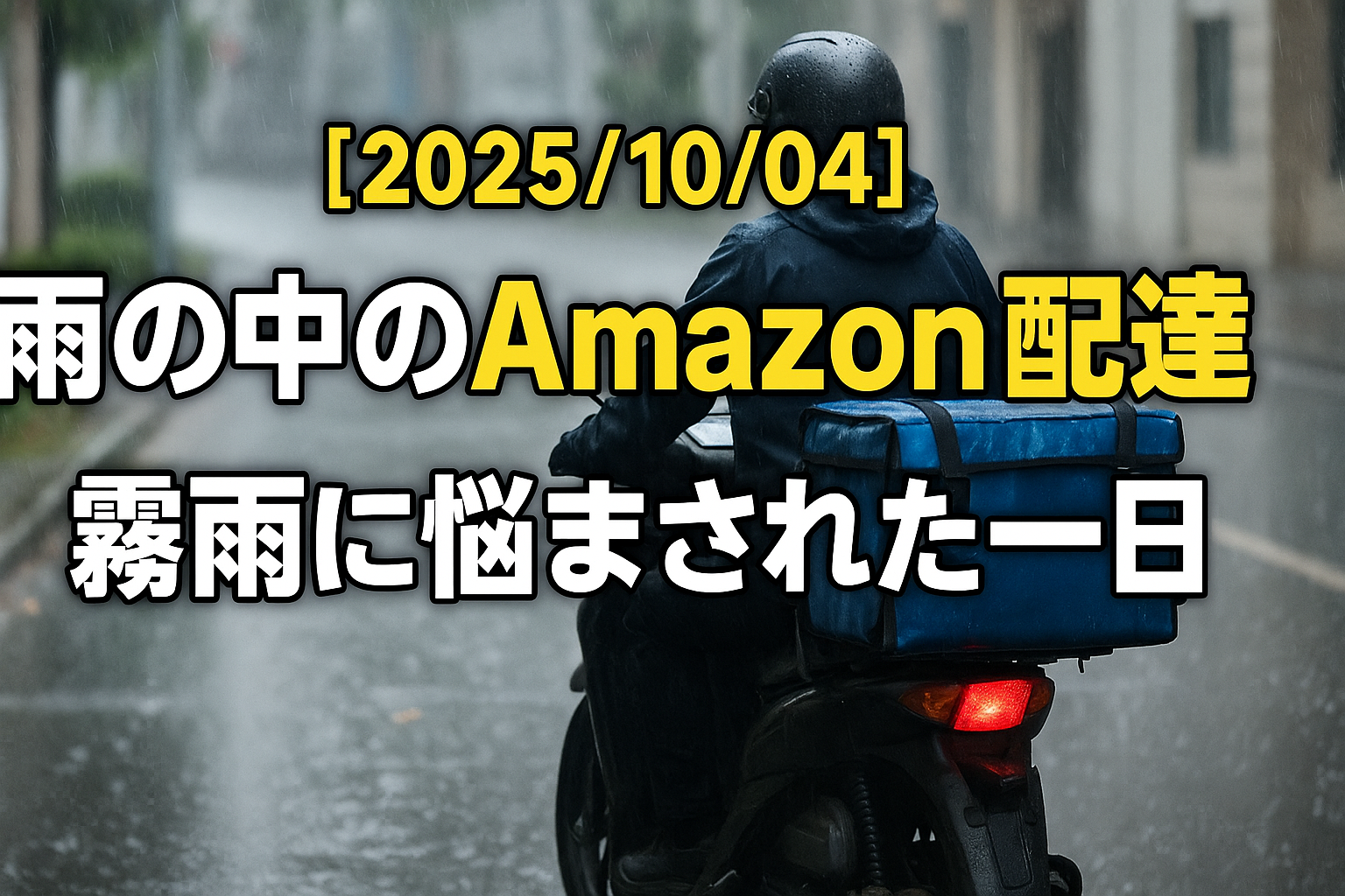 【2025/10/04】雨の中のAmazon配達｜霧雨に悩まされた一日