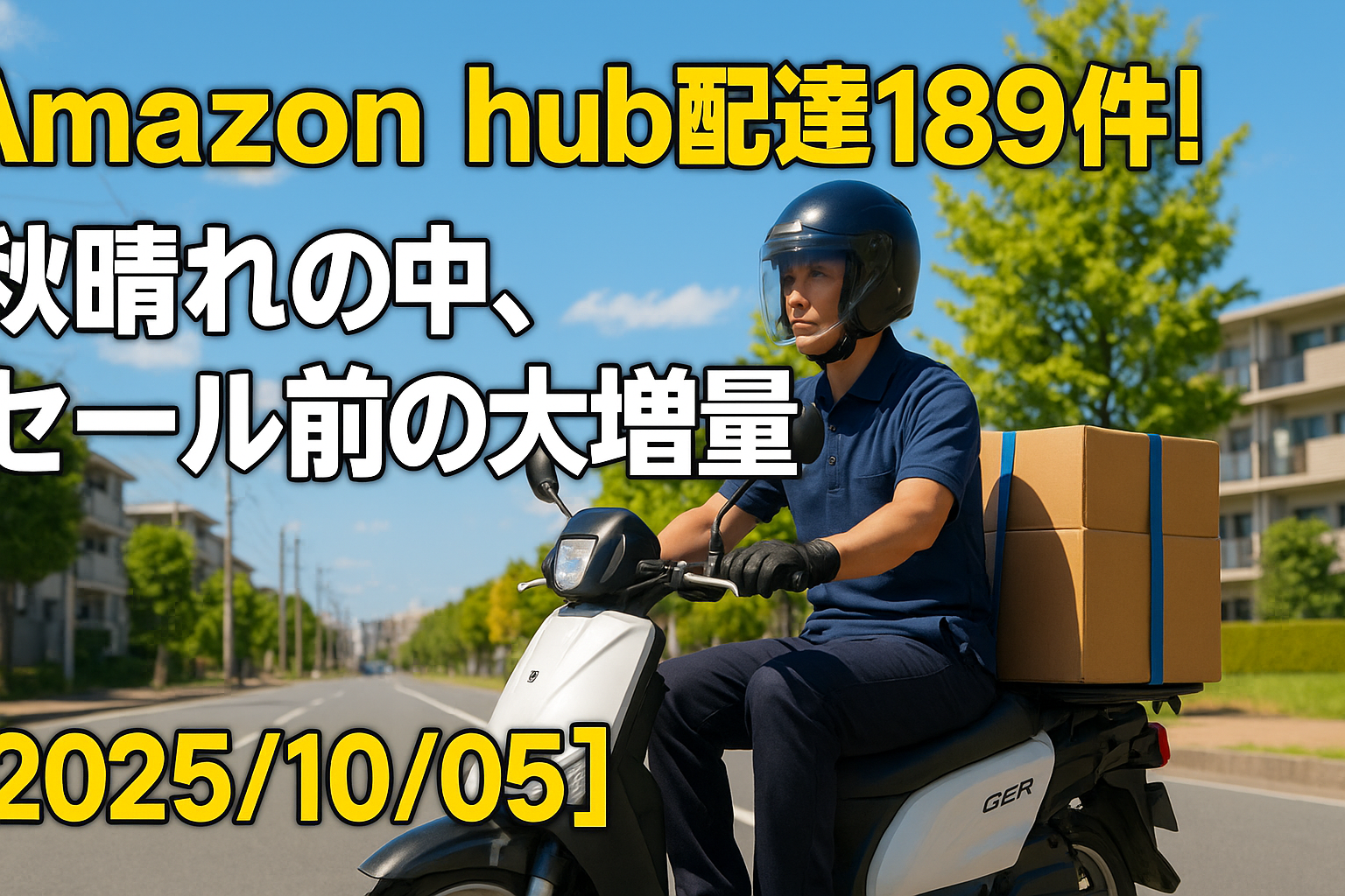Amazon hub配達189件！秋晴れの中、セール前の大増量【2025/10/05】