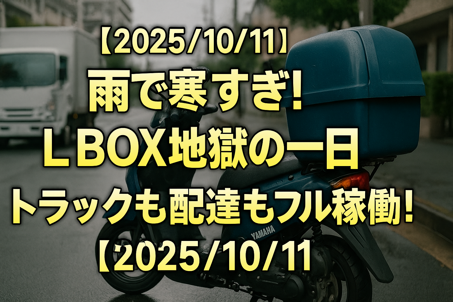 【2025/10/11】雨で寒すぎ！L BOX地獄の一日｜トラックも配達もフル稼働！