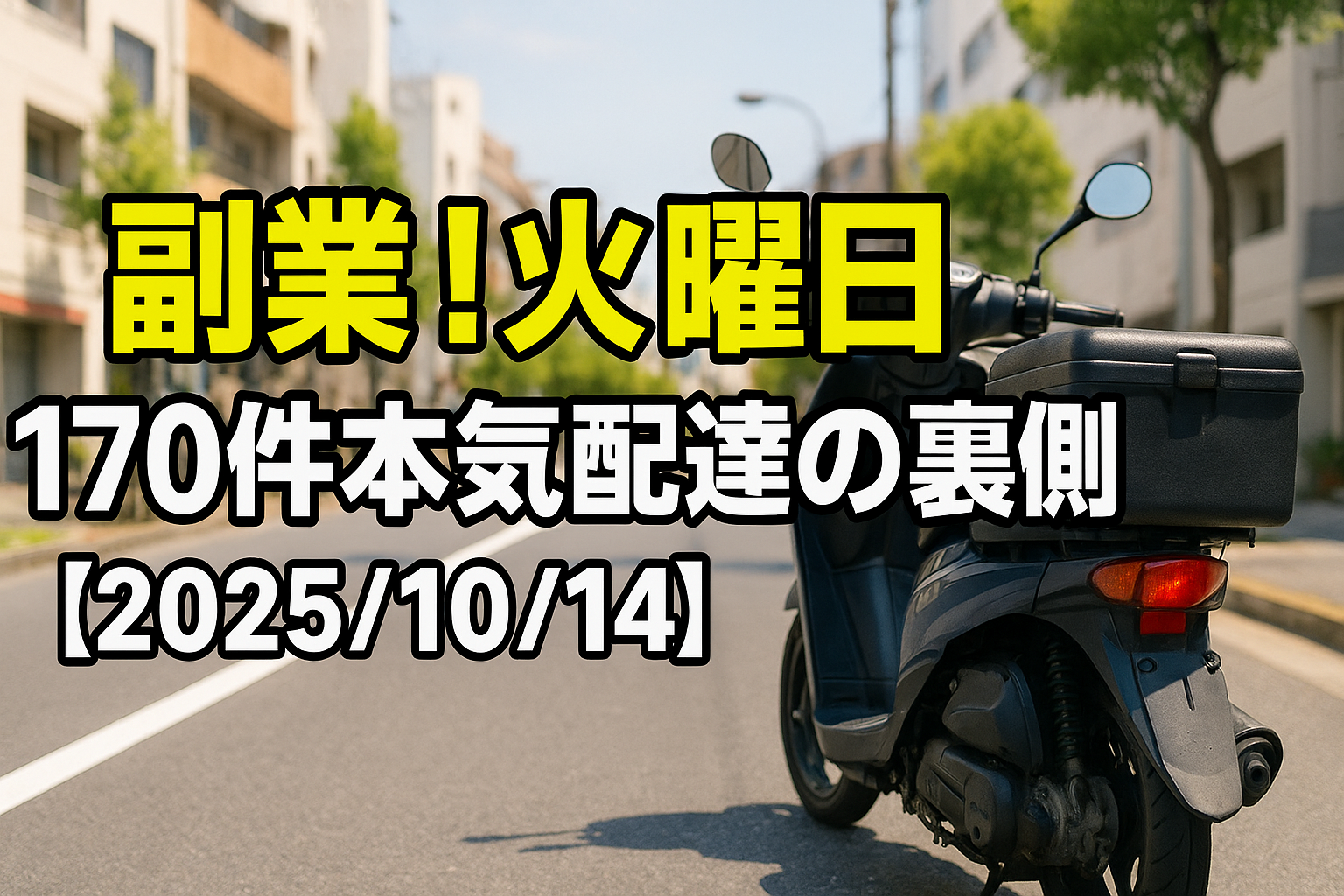 副業！火曜日｜170件本気配達の裏側【2025/10/14】