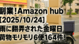 副業！Amazon hub【2025/10/24】雨に翻弄された金曜日｜荷物モリモリ6便！164件！