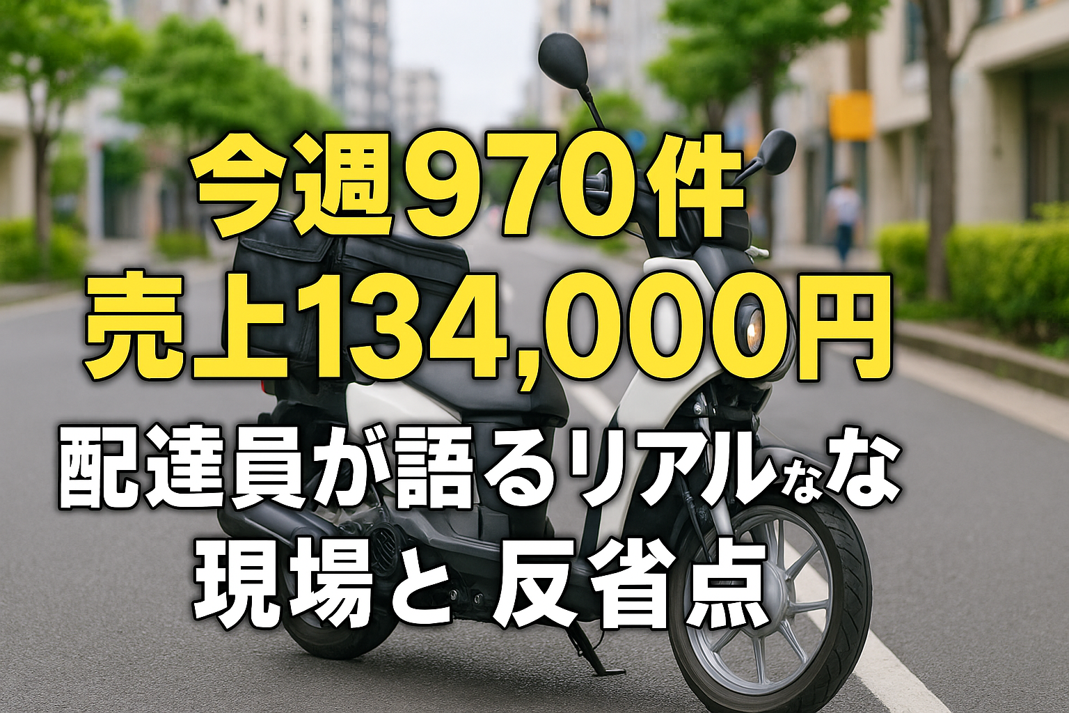 雨の中でも970件配達！今週の売上134,000円｜配達員が語るリアルな現場と反省点
